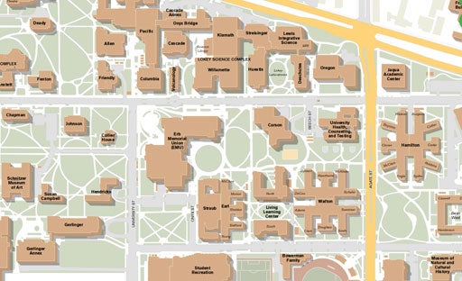 UO Campus Map